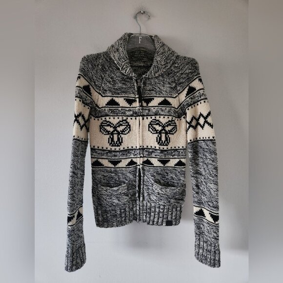 ARITZIA | TNA Sea to Sky 100% Lambswool Cardigan Sweater zip up sz S - Picture 1 of 5